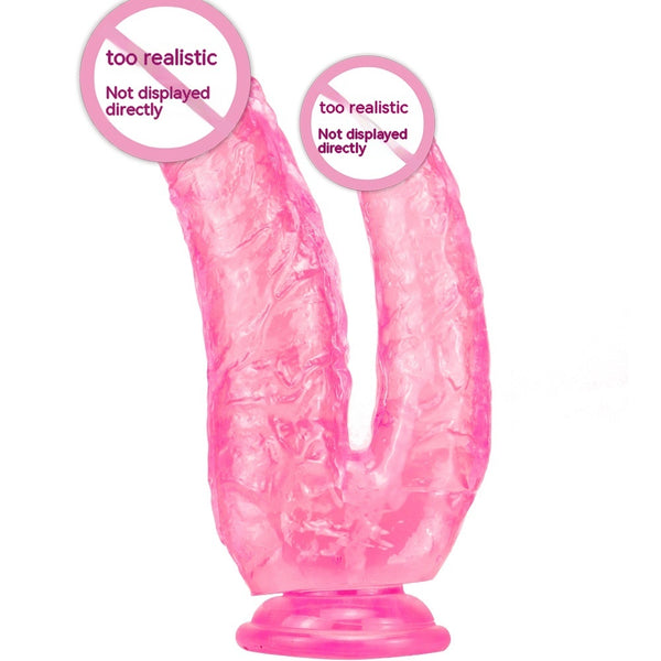 Double-headed Women's PVC Butt Plug With Suction Cup