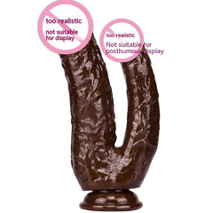 Double-headed Women's PVC Butt Plug With Suction Cup