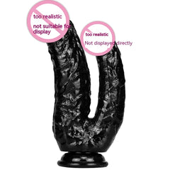 Double-headed Women's PVC Butt Plug With Suction Cup