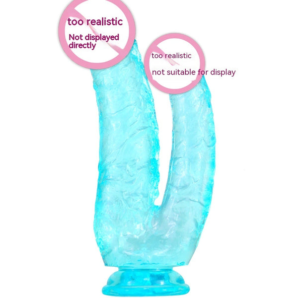 Double-headed Women's PVC Butt Plug With Suction Cup