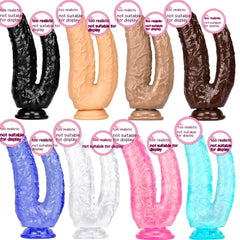 Double-headed Women's PVC Butt Plug With Suction Cup