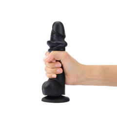 SLIDING SKIN REALISTIC DILDO BLACK L